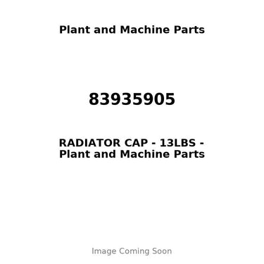 83935905 - RADIATOR CAP - 13LBS