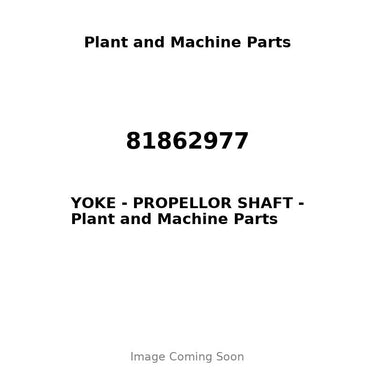 81862977 - YOKE - PROPELLOR SHAFT