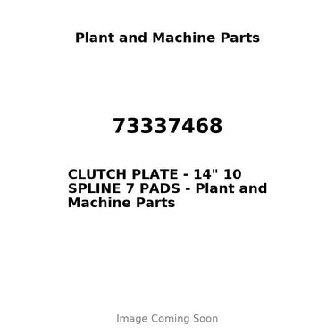 73337468 - CLUTCH PLATE - 14" 10 SPLINE 7 PADS