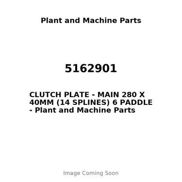 5162901 - CLUTCH PLATE - MAIN 280 X 40MM (14 SPLINES) 6 PADDLE