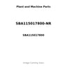 SBA115017800-NR - PISTON, PIN & CLIPS STD