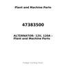 47383500 - ALTERNATOR: 12V, 120A