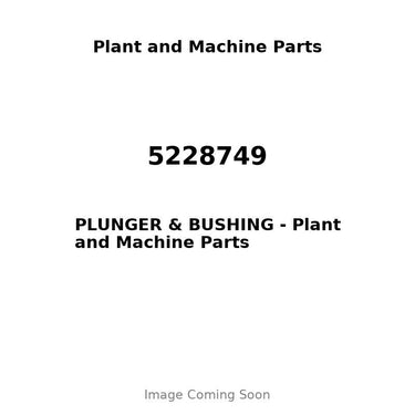 5228749 - PLUNGER & BUSHING
