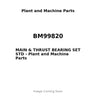BM99820 - MAIN & THRUST BEARING SET STD