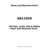AR11929 - PISTON, CLIPS, PIN & RINGS