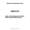 4962721 - SEAL, RECTANGULAR STRIP