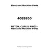 4089950 - PISTON, CLIPS & RINGS