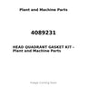 4089231 - HEAD QUADRANT GASKET KIT