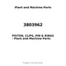 3803962 - PISTON, CLIPS, PIN & RINGS