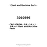 3010596 - CAP SCREW - 3/8 - 16 x 1 1/4 in