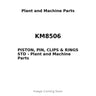 KM8506 - PISTON, PIN, CLIPS & RINGS STD