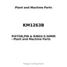 KM1263B - PISTON,PIN & RINGS 0.50MM