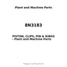 8N3183 - PISTON, CLIPS, PIN & RINGS