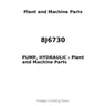 8J6730 - PUMP, HYDRAULIC
