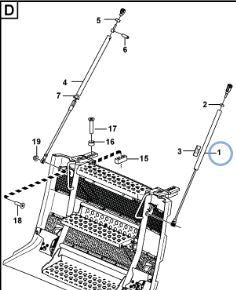 Gas Strut for Grille-Access Steps (OEM Ref: 16812172)