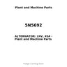5N5692 - ALTERNATOR: 24V, 45A