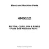 4M9112 - PISTON, CLIPS, PIN & RINGS