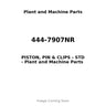 444-7907NR - PISTON, PIN & CLIPS - STD