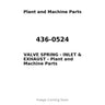 436-0524 - VALVE SPRING - INLET & EXHAUST