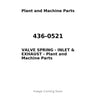 436-0521 - VALVE SPRING - INLET & EXHAUST