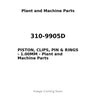 310-9905D - PISTON, CLIPS, PIN & RINGS - 1.00MM
