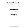 2874A003 - SENSOR, CRANKSHAFT SPEED