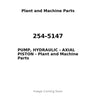 254-5147 - PUMP, HYDRAULIC - AXIAL PISTON