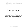 253-1752S - PLATE, THRUST - SET OF 2