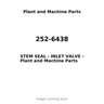 252-6438 - STEM SEAL - INLET VALVE