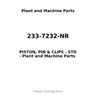 233-7232-NR - PISTON, PIN & CLIPS - STD
