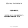 203-3219 - SWITCH ASSY - WATER TEMP