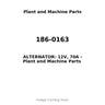 186-0163 - ALTERNATOR: 12V, 70A