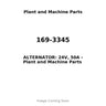 169-3345 - ALTERNATOR: 24V, 50A