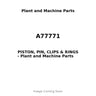 A77771 - PISTON, PIN, CLIPS & RINGS