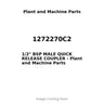 1272270C2 - 1/2" BSP MALE QUICK RELEASE COUPLER