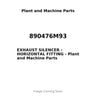 890476M93 - EXHAUST SILENCER - HORIZONTAL FITTING