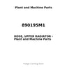 890195M1 - HOSE, UPPER RADIATOR