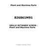 826861M91 - GRILLE RETAINER SCREW