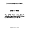 81825360 - CAV GLASS FUEL BOWL DRAIN SCREW C/W RUBBER WASHER