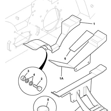 JCB 331/24489 WA FEND/STEP.O/TYRE TRACK GENUINE OEM PART
