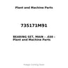 735171M91 - BEARING SET, MAIN - .030