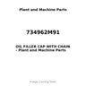 734962M91 - OIL FILLER CAP WITH CHAIN