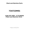 734723M91 - LEAK OFF PIPE - 4 CYLINDER