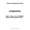 6100645M1 - BELT, FAN - 13 X 1375MM