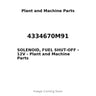 4334670M91 - SOLENOID, FUEL SHUT-OFF - 12V