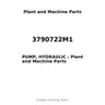 3790722M1 - PUMP, HYDRAULIC