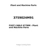 3759024M91 - FOOT CABLE 977MM