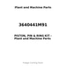 3640441M91 - PISTON, PIN & RING KIT