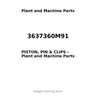 3637360M91 - PISTON, PIN & CLIPS