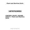 1870763M92 - CONTROL VALVE ( ROUND SHAFT)
